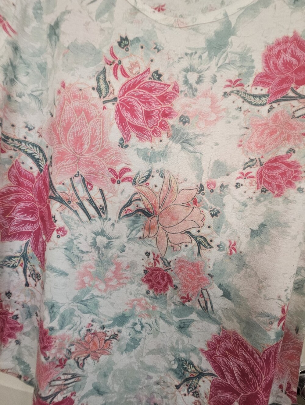 Style & Co Womens XXL Floral Short Sleeve T-Shirt Scoop Neck Top - Picture 5 of 7